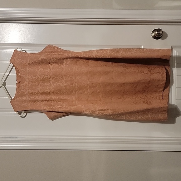 Eva Mendes NY&C Pink Jacquard Sleeveless Fit And Flare Mini Dress Size 16 - Picture 1 of 7